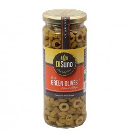 Disano Sliced Green Olives   Glass Jar  470 grams